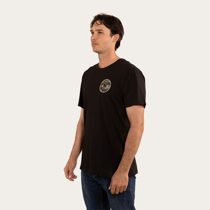Signature Bull Mens Loose T-Shirt - Black / Camo