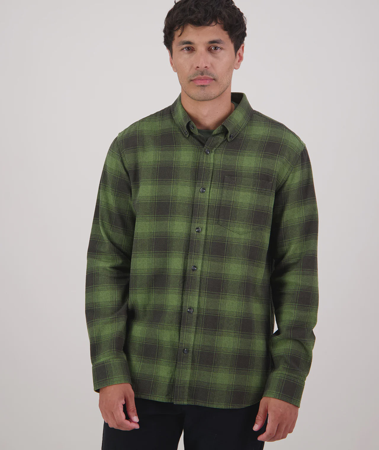 Westerfield Mns L/S Shirt Dark Olive/Olive Check Swanndri