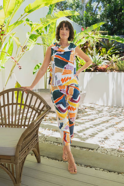 SS445 7/8 Flat Front Pant