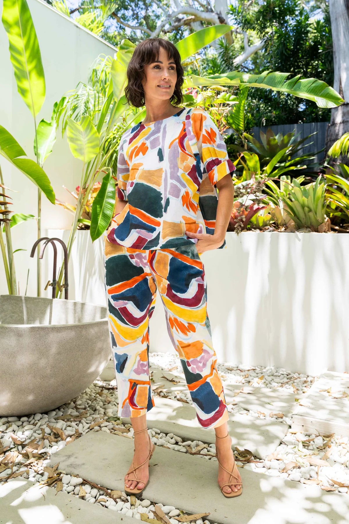 SS445 7/8 Flat Front Pant