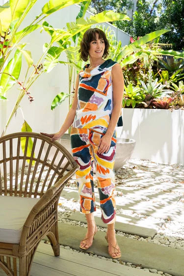 SS445 7/8 Flat Front Pant