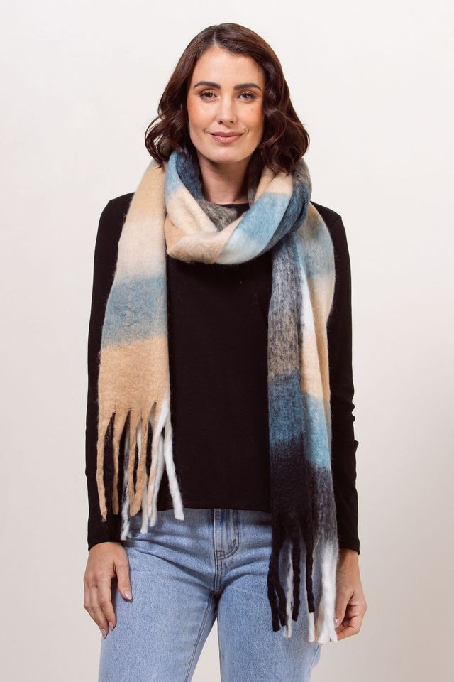 100% Acrylic Colour Block Scarf - See Saw