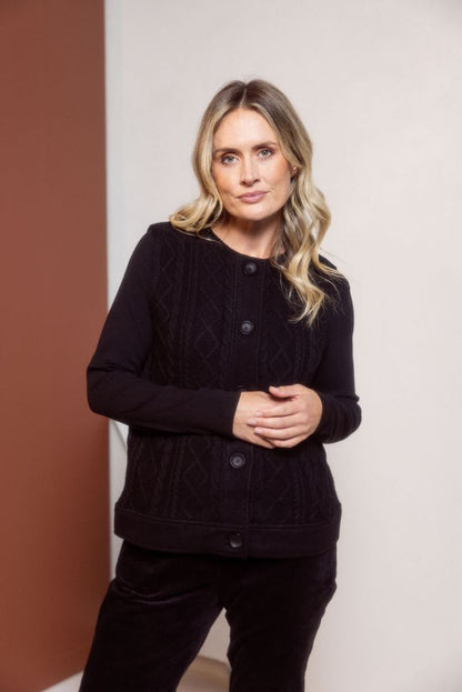 100% Boiled Wool Collard Zip Coat See Saw