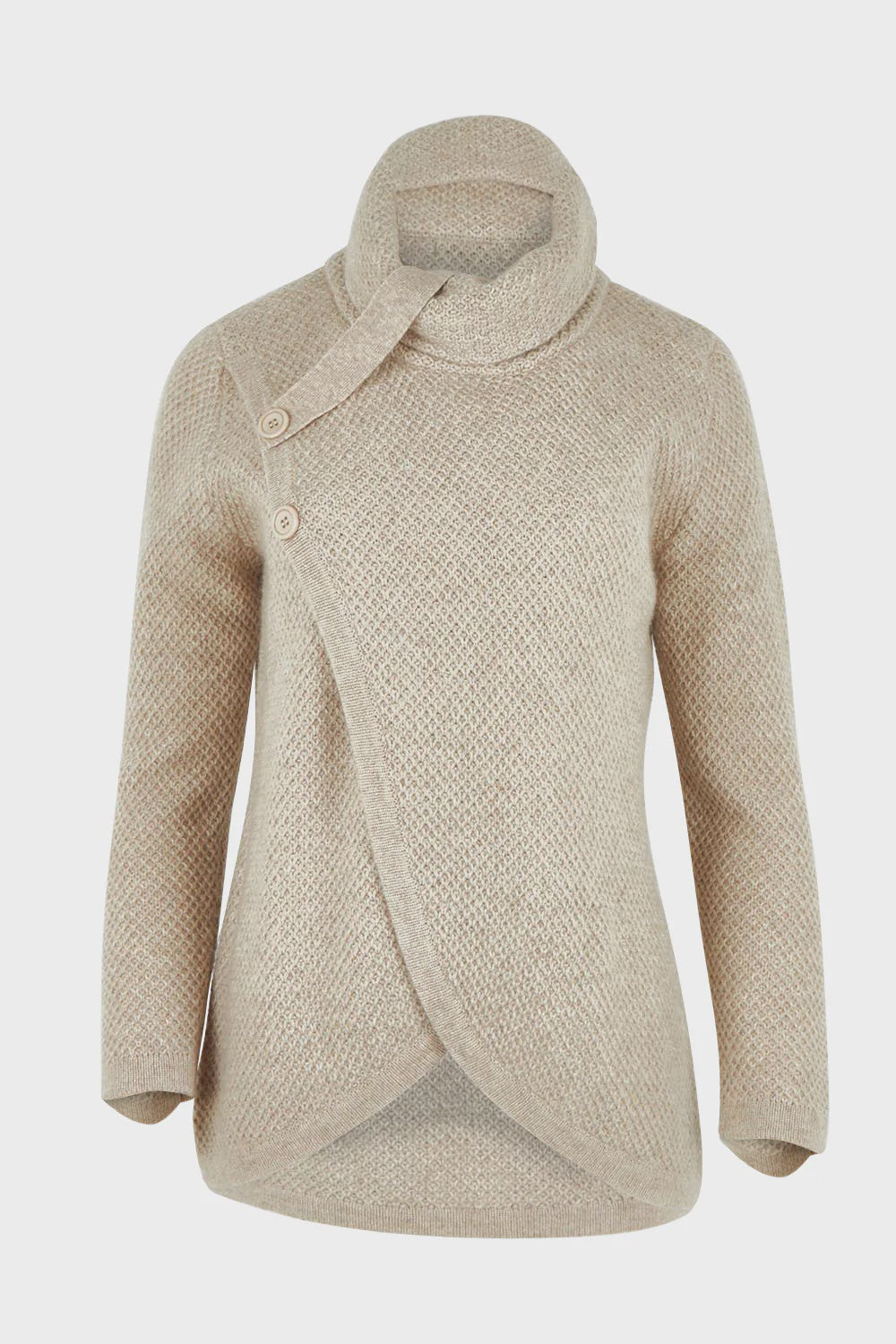 Moss Stitch Cowl Neck Sweater - See Saw