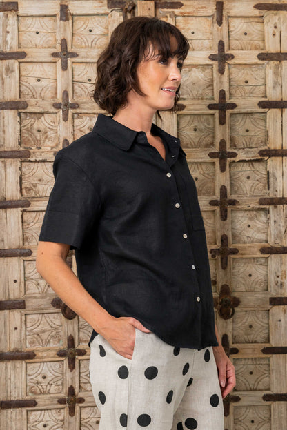 SS332 100% Linen SS 1 Pocket Shirt