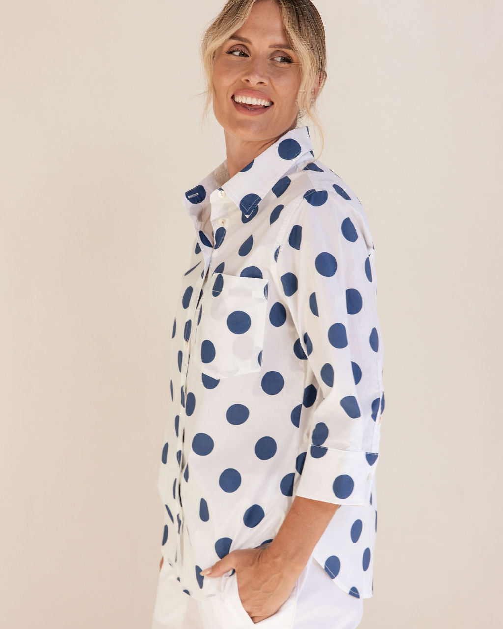 SS515 100% Cotton 3/4 Sleeve Shirt