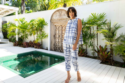 SS411 100% Linen 7/8 Flat Front Pant