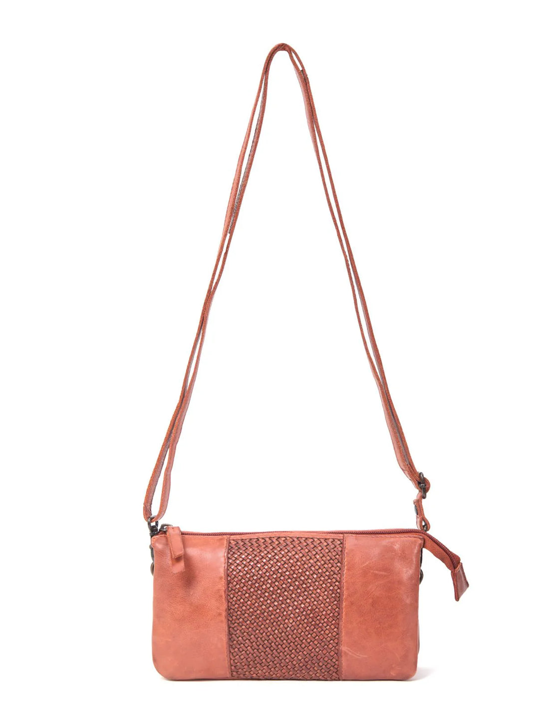 Kiama Woven Panel Detail Leather XBody Bag – Serenade Leather