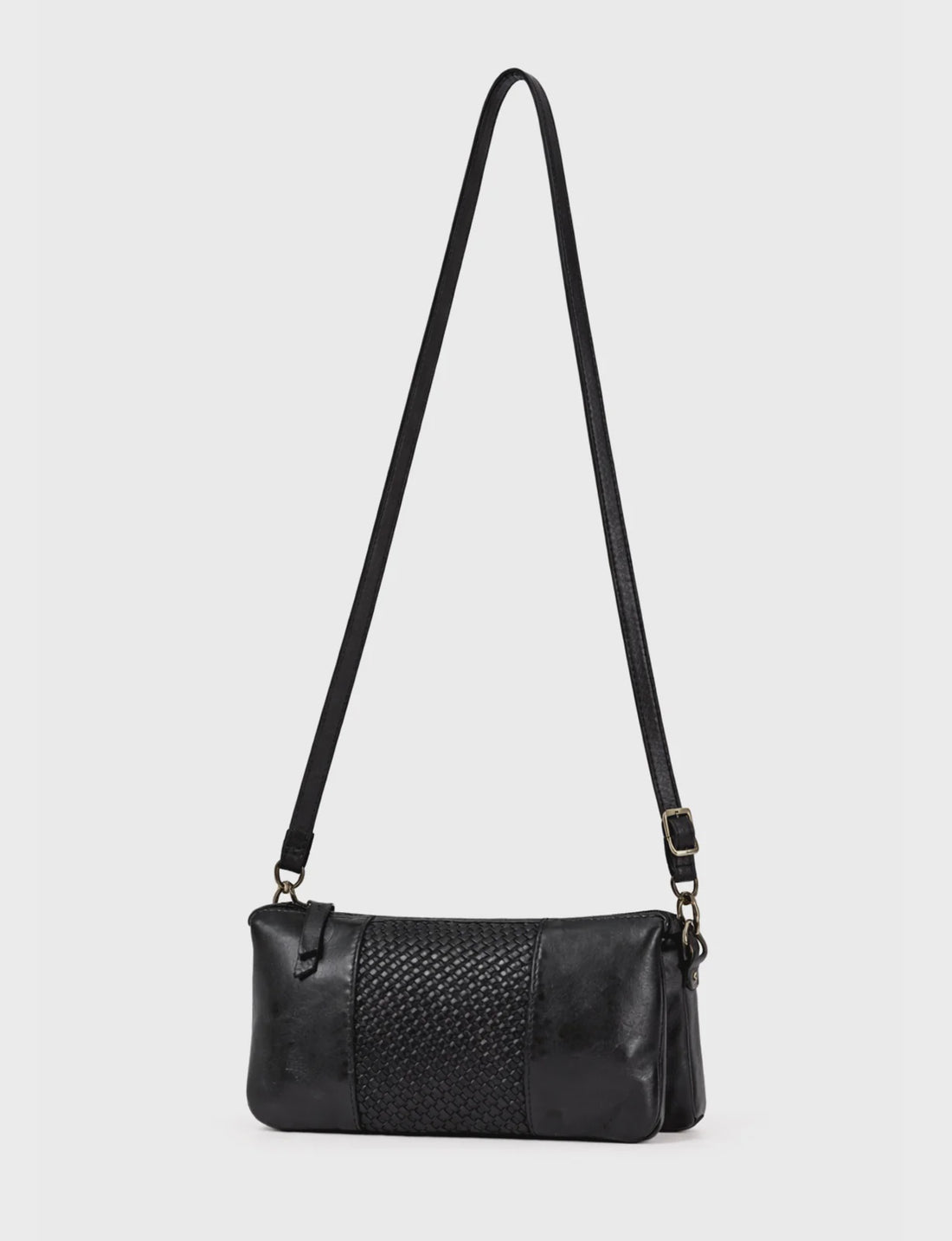Kiama Woven Panel Detail Leather XBody Bag – Serenade Leather