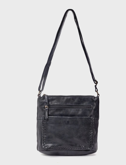 Tamborine Multi Compartment Leather XBody Bag