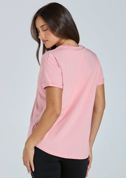Signature Organic Cotton Tee Peach Sorbet