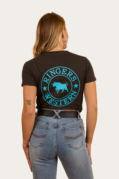 Signature Bull Womens Classic Fit T-Shirt Charcoal