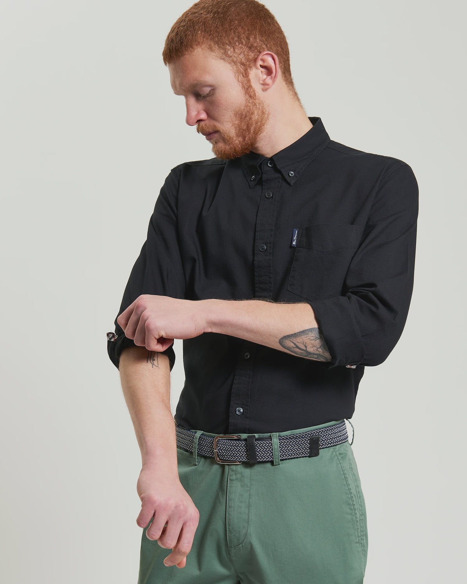 Signature Oxford L/S Shirt Black Ben Sherman