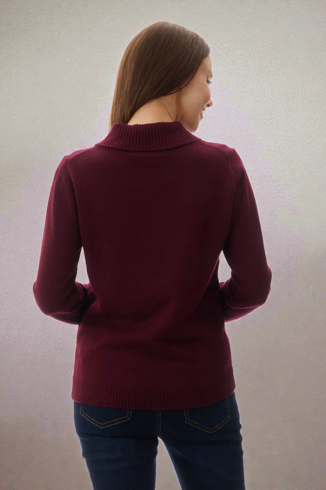 Crossover Neck Jumper - Slade