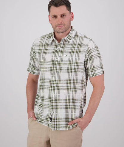 Greerton S/S Shirt Olive Grid - Swanndri