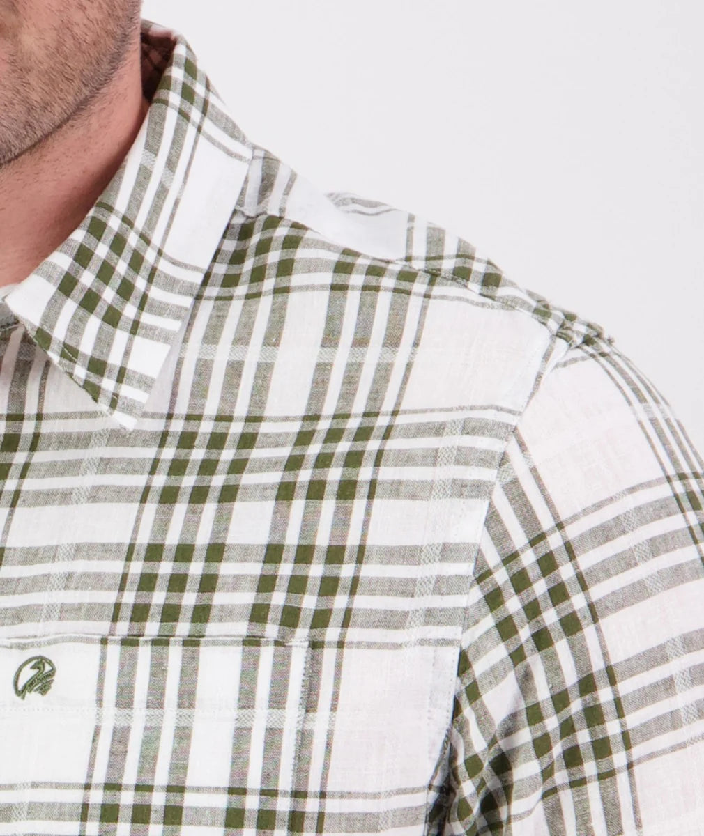 Greerton S/S Shirt Olive Grid - Swanndri