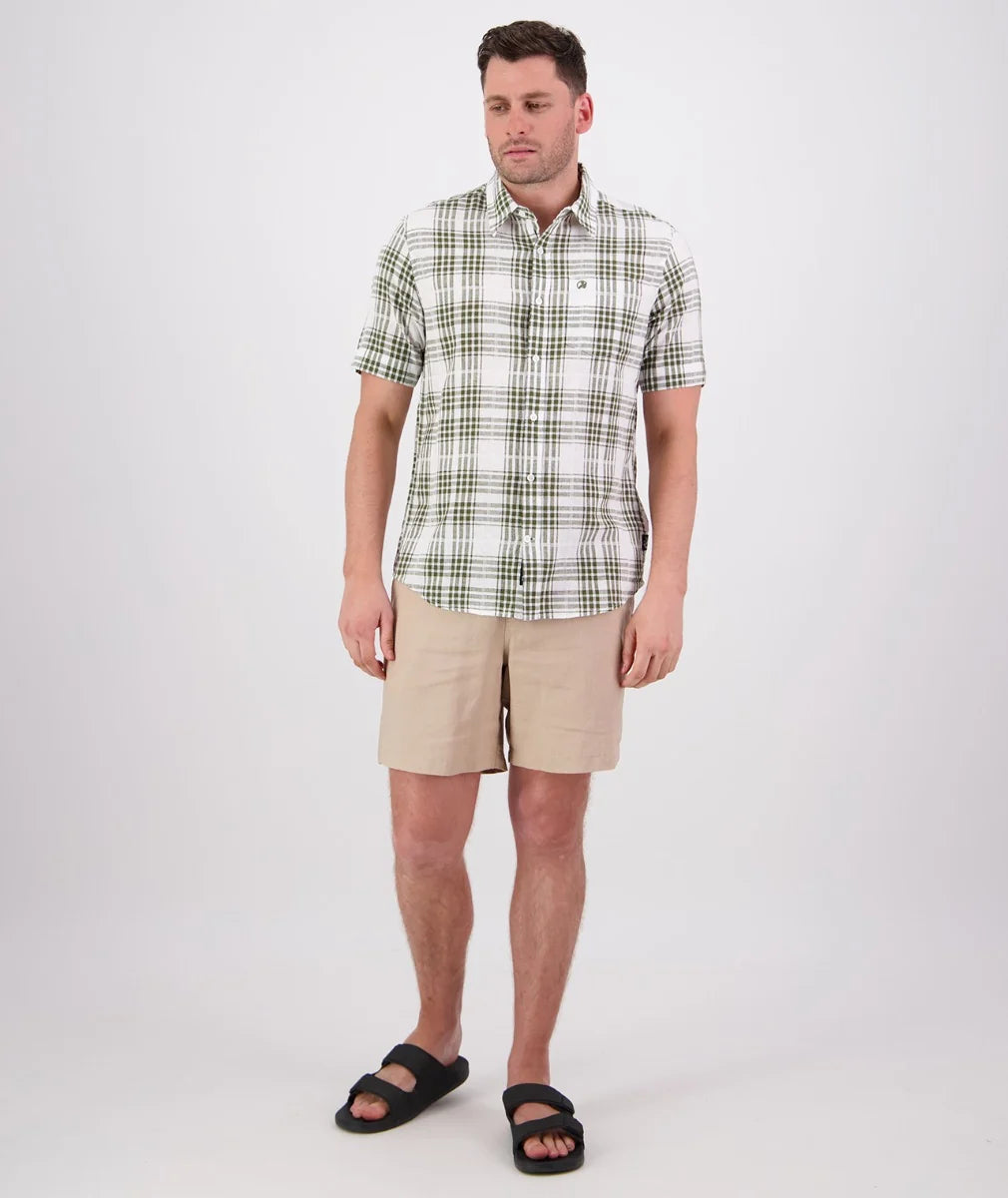 Greerton S/S Shirt Olive Grid - Swanndri