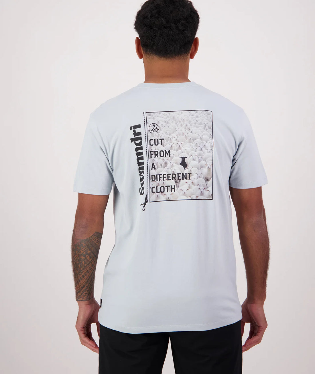 Black Sheep Ms T Shirt Iceberg/Black - Swanndri