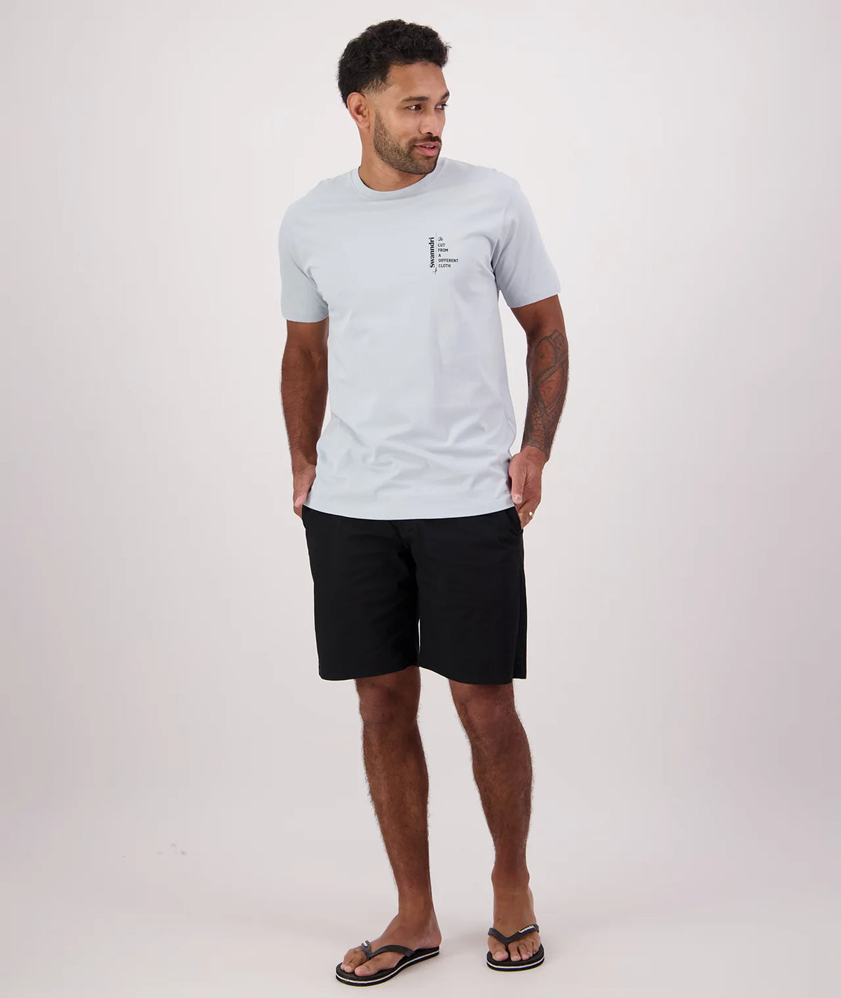 Black Sheep Ms T Shirt Iceberg/Black - Swanndri