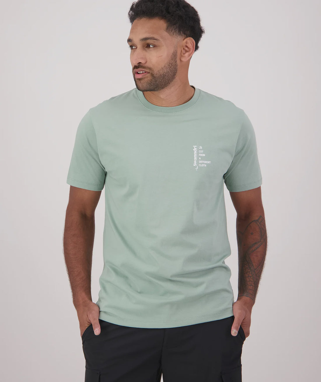 Black Sheep Ms T Shirt Seafoam/Ecru - Swanndri