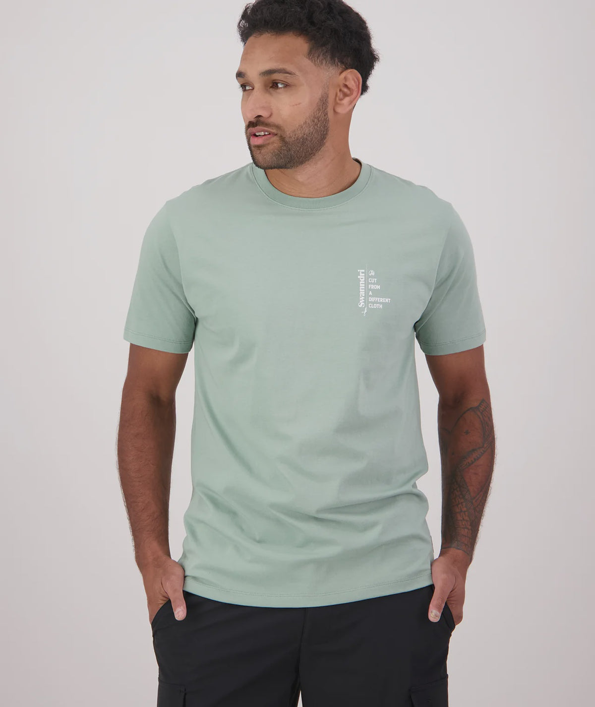 Black Sheep Ms T Shirt Seafoam/Ecru - Swanndri