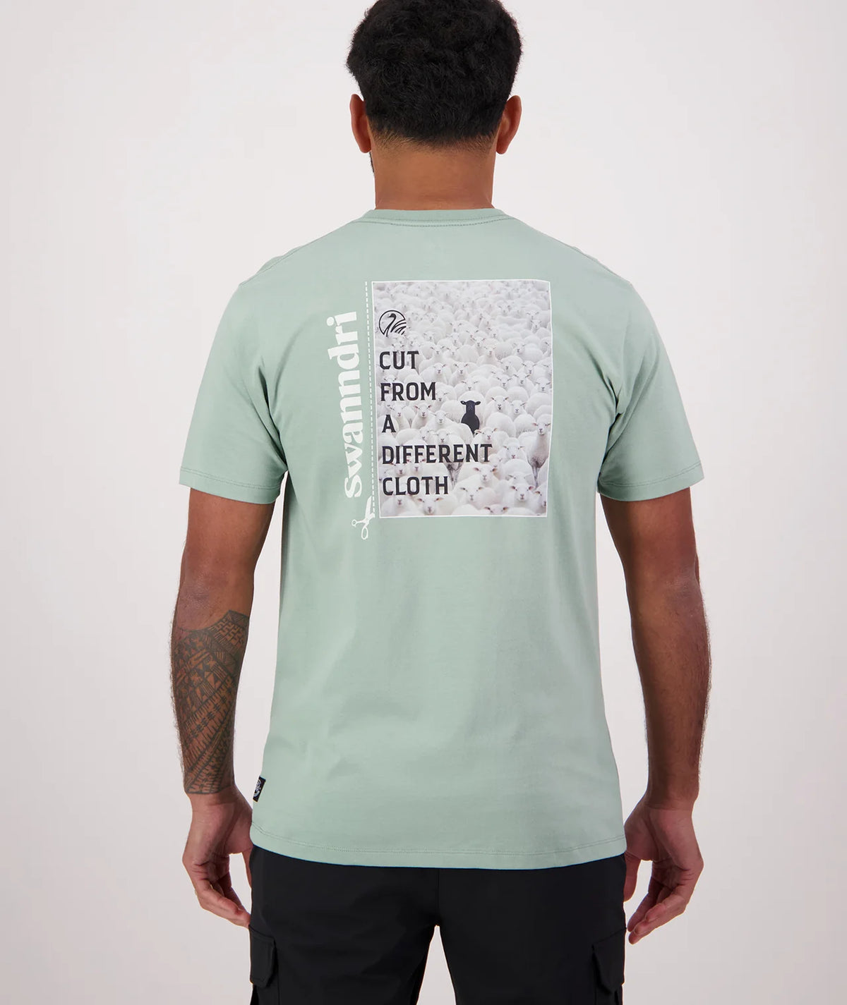 Black Sheep Ms T Shirt Seafoam/Ecru - Swanndri