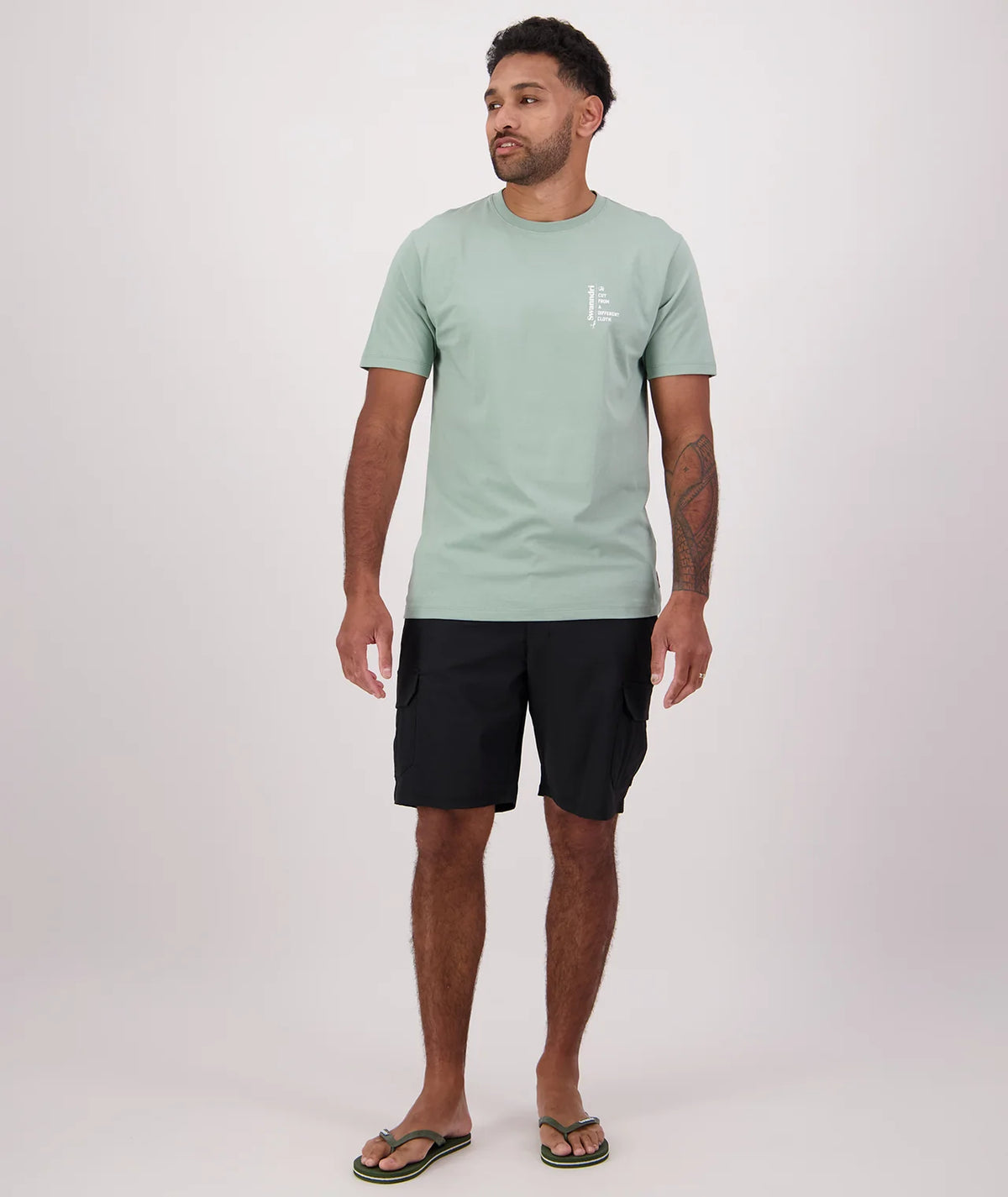 Black Sheep Ms T Shirt Seafoam/Ecru - Swanndri