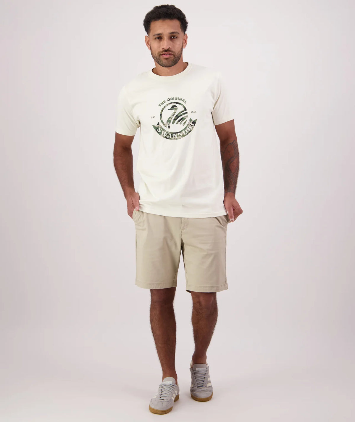 Original V3 T-Shirt Ecru/Camo - Swanndri