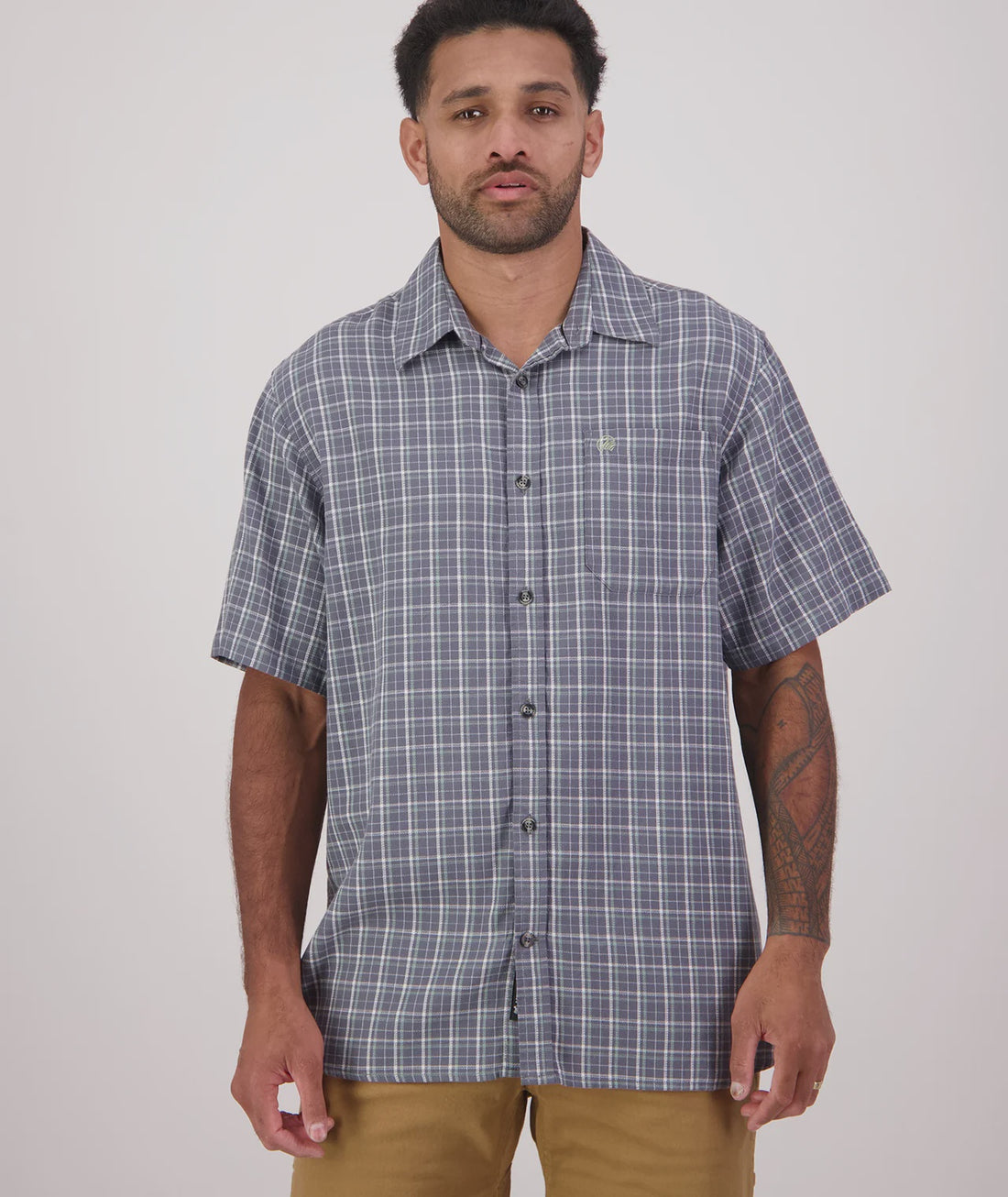 Russell Shirt Shadow/Seafoam Grid - Swanndri