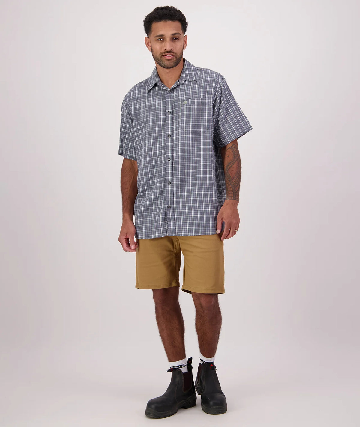 Russell Shirt Shadow/Seafoam Grid - Swanndri
