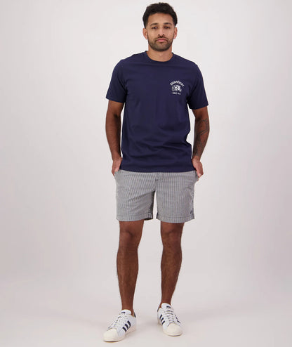 Seaview Stripe Shorts Navy/White - Swanndri