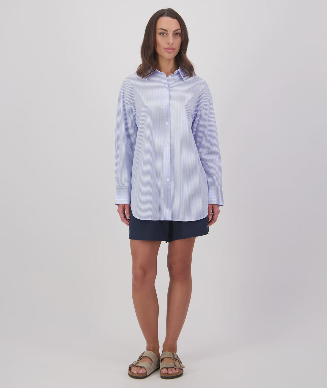 Sienna L/S Shirt Blue Stripe - Swanndri