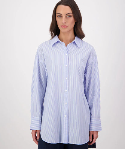 Sienna L/S Shirt Blue Stripe - Swanndri