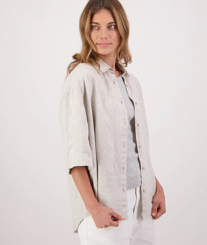 Ethel Linen S/S Shirt Light Stone - Swanndri