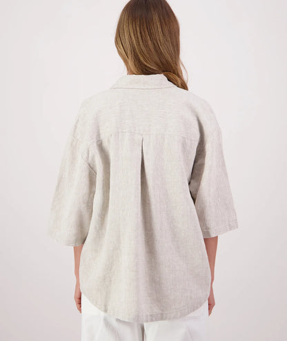 Ethel Linen S/S Shirt Light Stone - Swanndri