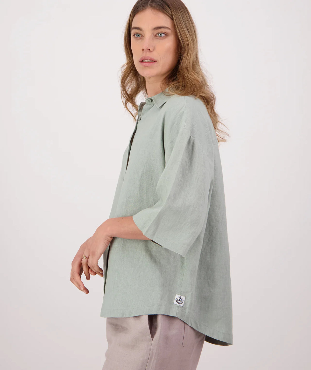 Ethel Linen S/S Shirt Seafoam - Swanndri