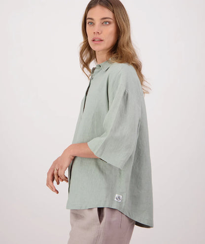Ethel Linen S/S Shirt Seafoam - Swanndri