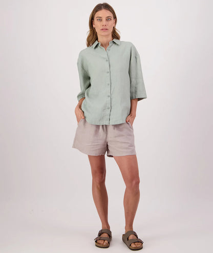 Ethel Linen S/S Shirt Seafoam - Swanndri