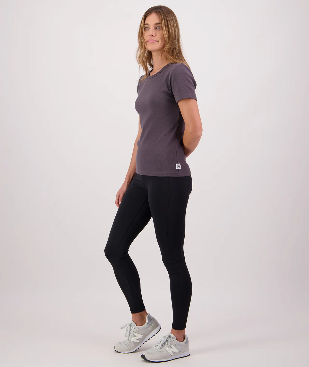 Daisy Ribbed T Shirt Shadow - Swanndri