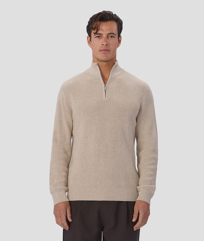 The New England Zip Neck Knit – Industrie