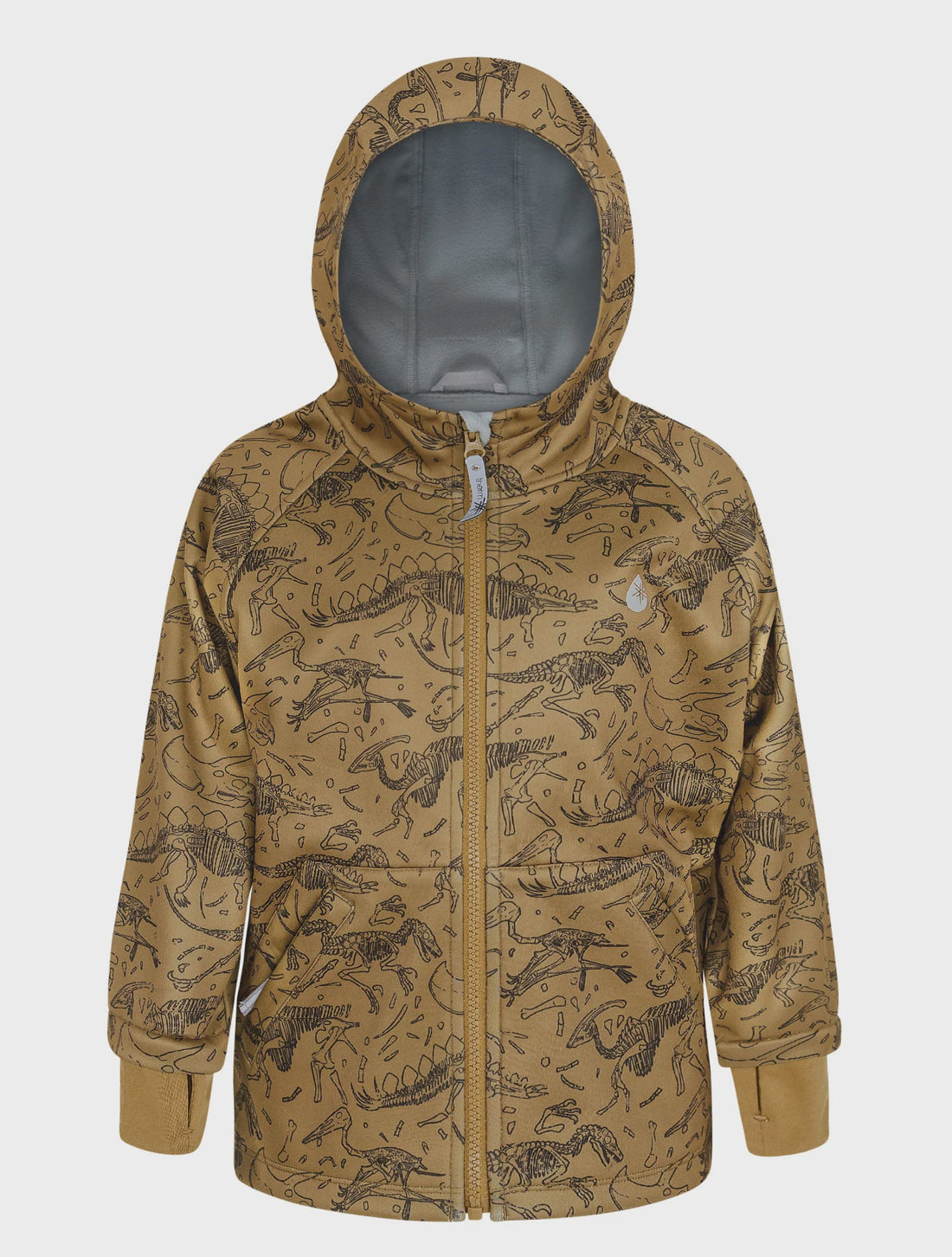 All-Weather Hoodie Raincoat Dino Bones - Therm