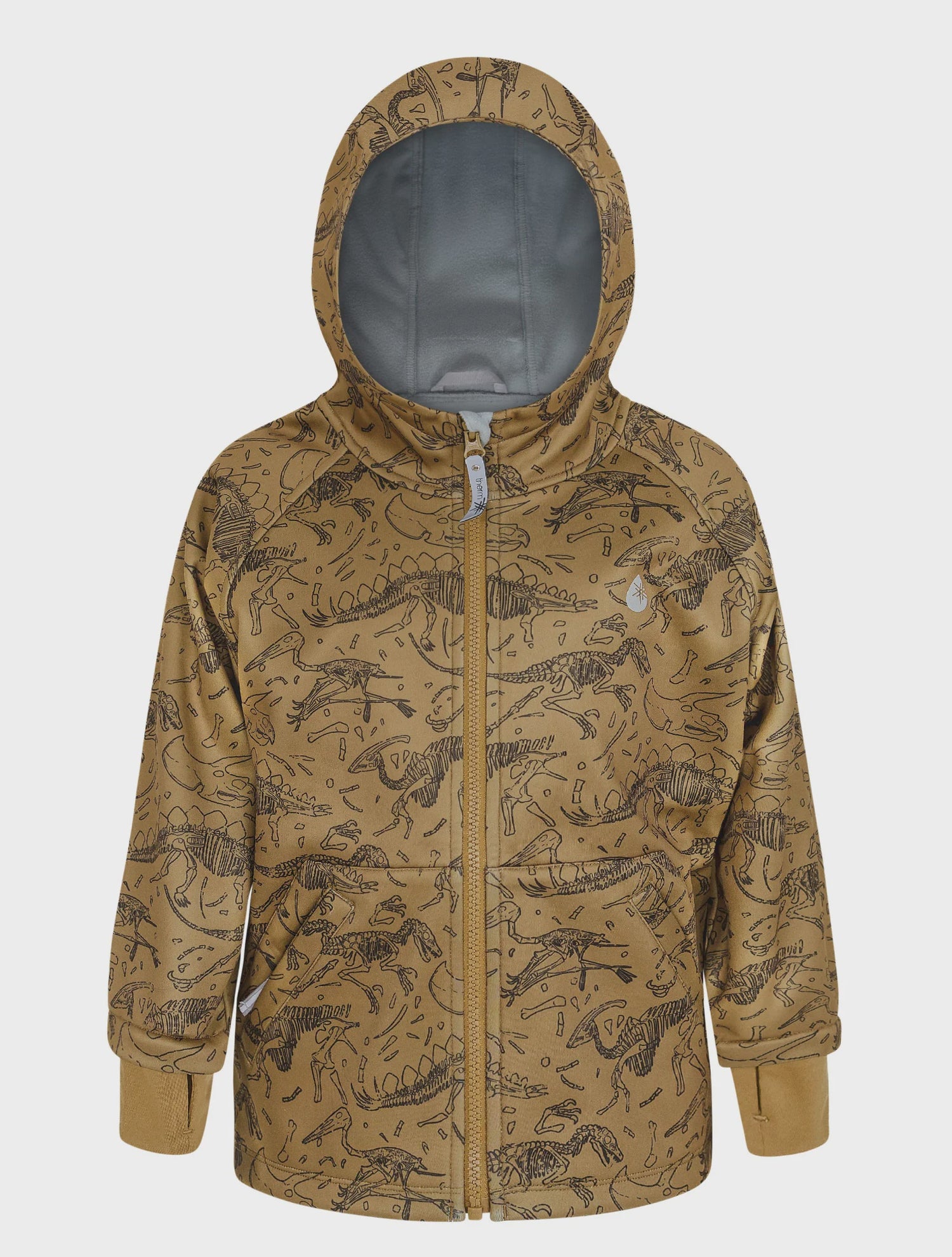 All-Weather Hoodie Raincoat Dino Bones - Therm