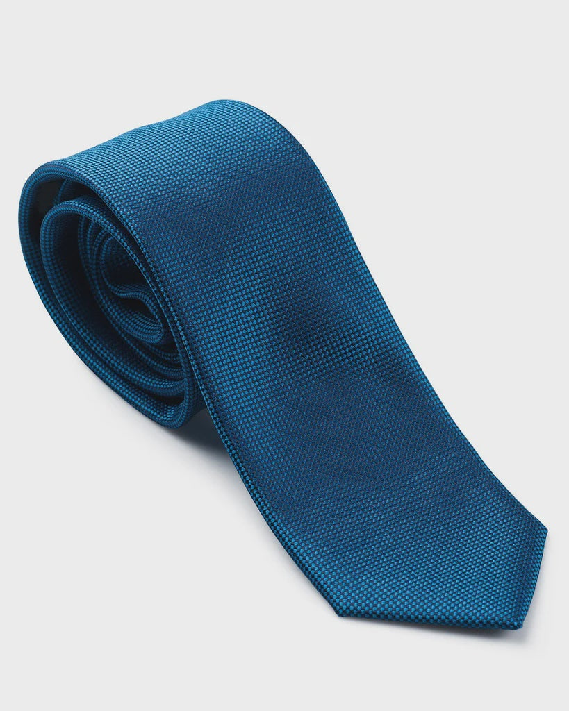 Tie Self Pattern 7cm Teal - Carlo Visconti
