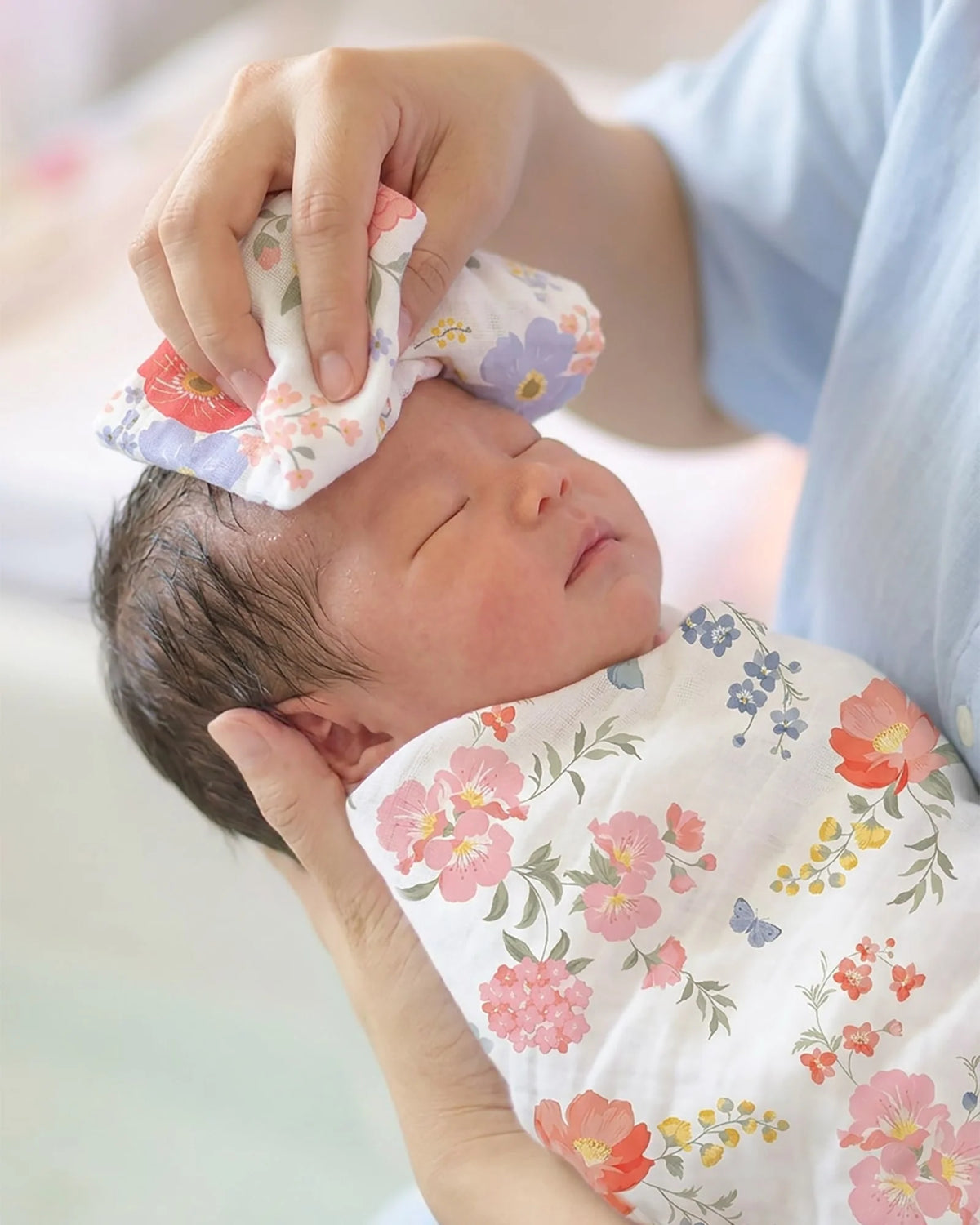 Baby Washcloth Muslin-2pcs Arcadia Wild Garden - toshi