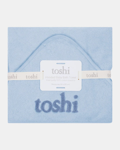 Hooded Baby Bath Towel Yummy UPF 50+ Bluebell - Toshi