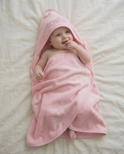 Hooded Baby Bath Towel Yummy UPF 50+ Misty Rose - Toshi