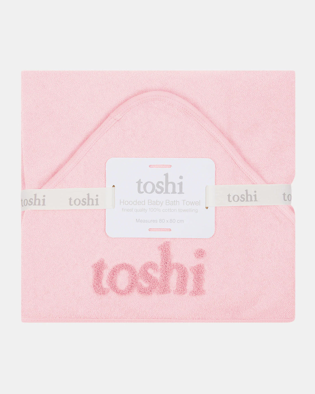 Hooded Baby Bath Towel Yummy UPF 50+ Misty Rose - Toshi