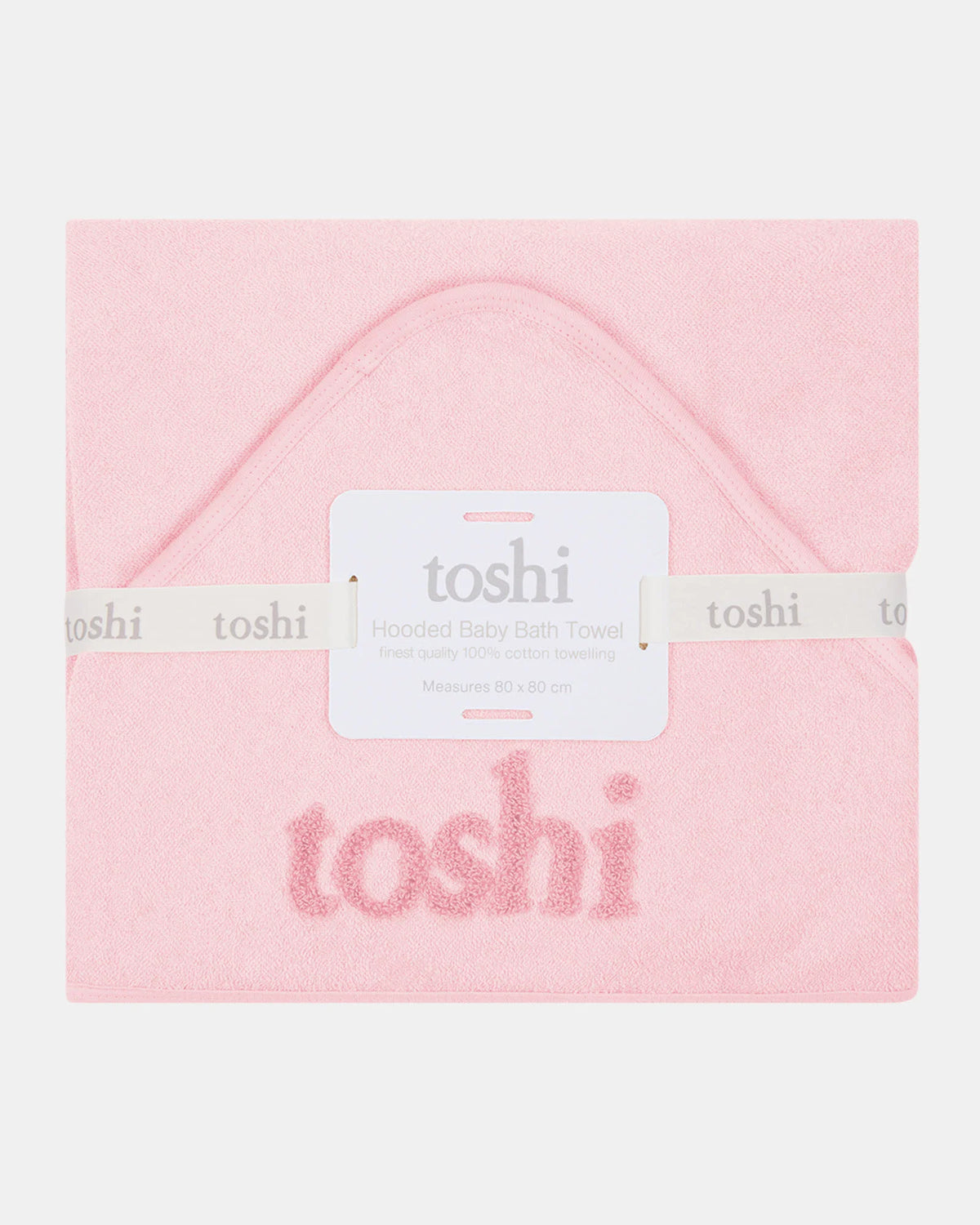 Hooded Baby Bath Towel Yummy UPF 50+ Misty Rose - Toshi