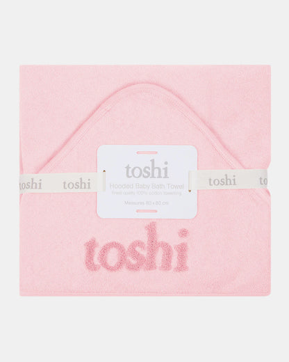 Hooded Baby Bath Towel Yummy UPF 50+ Misty Rose - Toshi