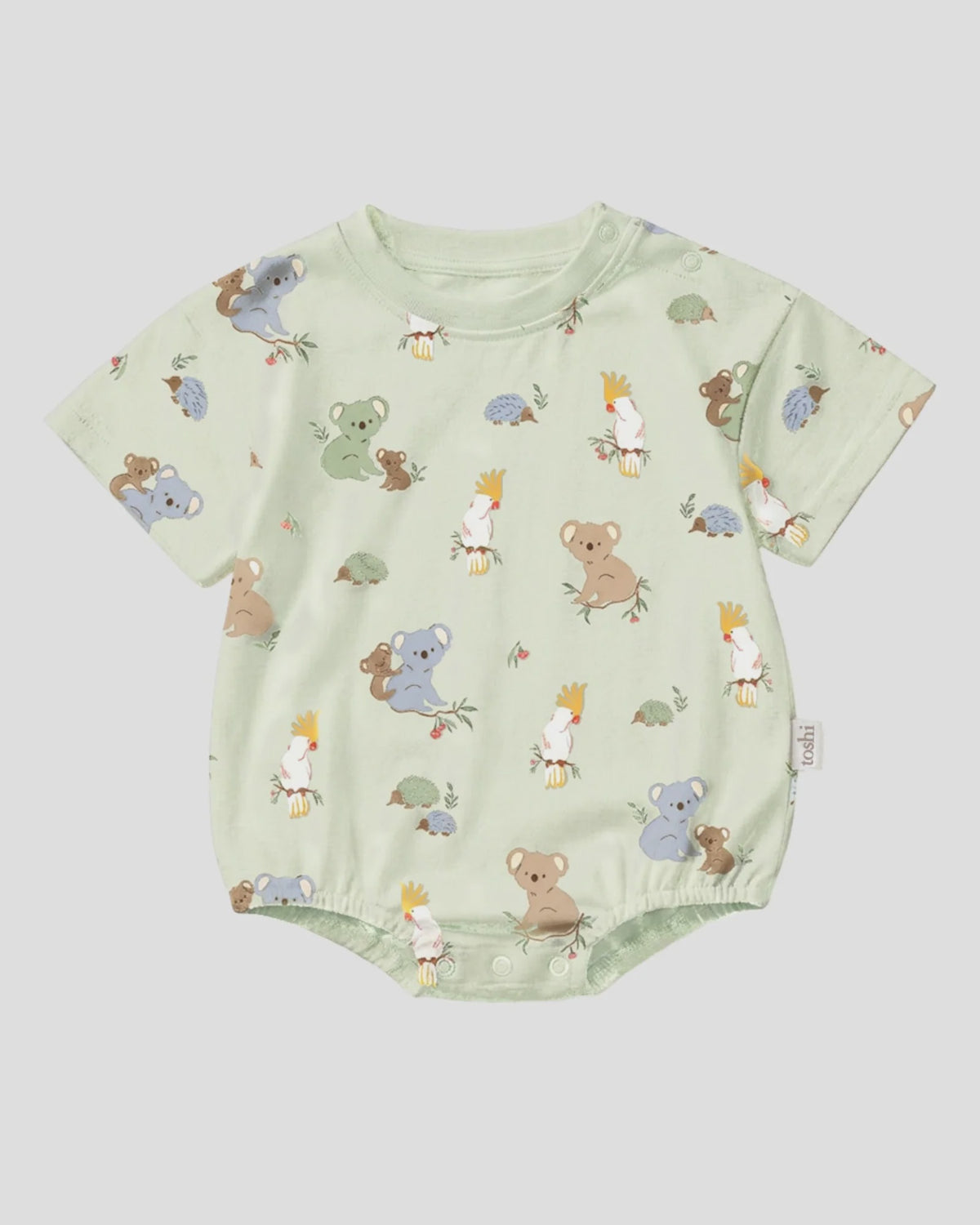 Onesie S/S Bubble Arcadia Gumnut Babies Eucalypt - Toshi